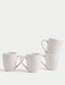 Set of 4 Porcelain Mugs